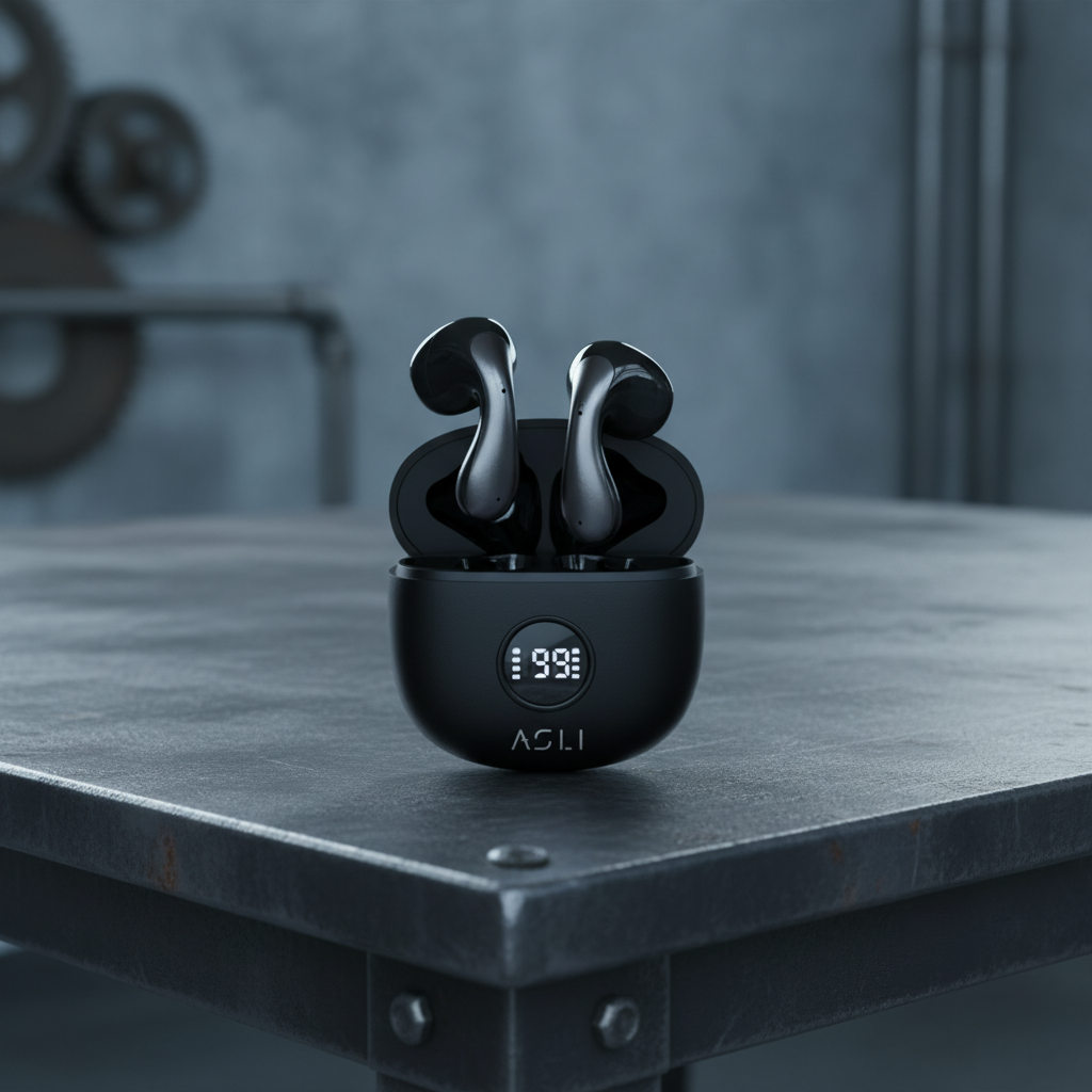 سماعة EchoPods Pro من أسلي جلوبال – لاسلكية TWS بتحكم باللمس ومقاومة IPX4 | أسود