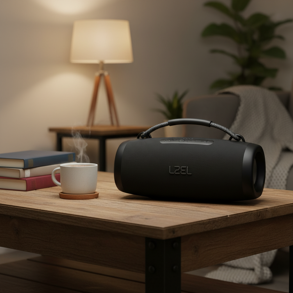 LZEL Aquilasonus Pro Portable Waterproof Bluetooth Speaker With RGB Lights | Black