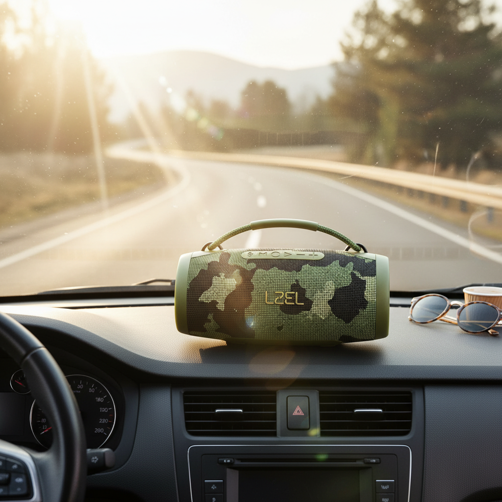 LZEL Aquilasonus Pro Portable Waterproof Bluetooth Speaker With RGB Lights | camouflage