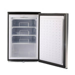 فريزر وانسا عمودي، سعة 102 لتر، مصنوع من الفولاذ المقاوم للصدأ