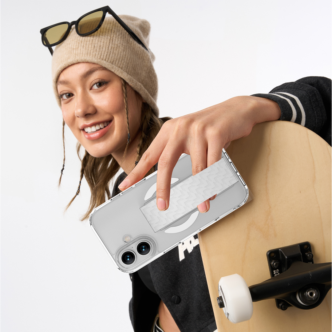 LZEL MagNexa Grip MagSafe Case for iPhone 17 | White