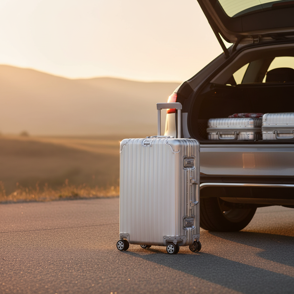 90 Percent Trolly Aluminum Suitcase 4 Wheels 20 Inch | Silver