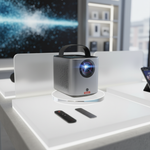 بروجيكتور نيوبولا مارس 3 إير المحمول بدقة 1080p مع Google TV و Netflix مدمج، 400 ANSI لومن وبطارية 2.5 ساعة | أسود