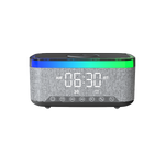 LZEL SonicGlow Wake Multifunctional Speaker – Alarm Clock & Wireless Charging Dock | Black/Gray