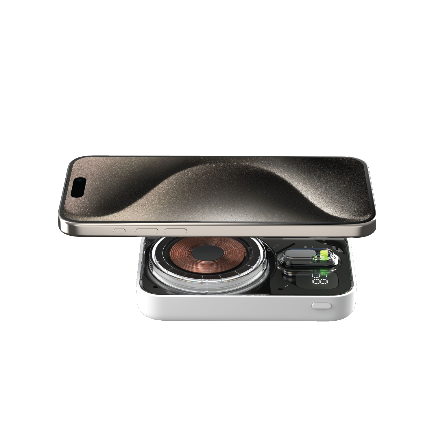 موماكس بطارية شحن متنقلة لاسلكية  1-Power Flow  مغناطيسي 10000 مللي أمبير