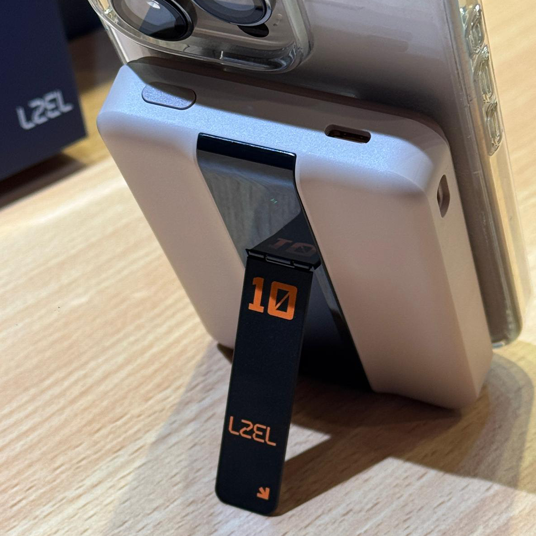 LZEL ZenoFlex MaxCharge 5000mAh Wireless Charging Power Bank | Mocha