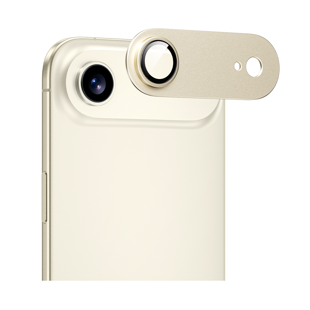 Lzel Metal Tempered Glass Camera For Iphone Air | Light Gold