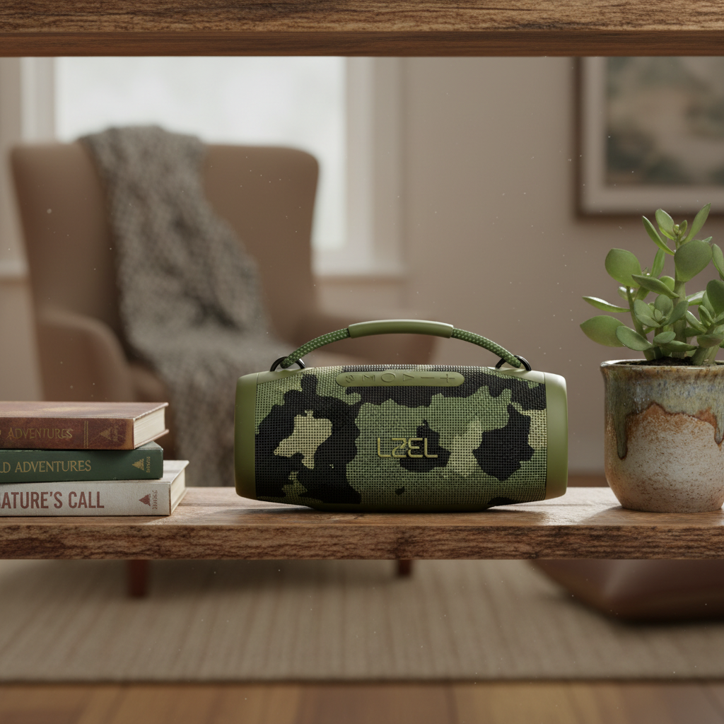 LZEL Aquilasonus Pro Portable Waterproof Bluetooth Speaker With RGB Lights | camouflage