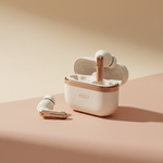Asli Global EcoPods Air TWS Wireless ANC Bluetooth Earbuds with Active Noise Cancellation | Gold