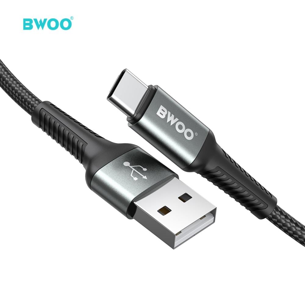 BWOO Aluminum Alloy Charger Cable Nylon Braided Cable 1M | USB-A to USB-C