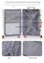 Trolly ABS Suitcase 4 Wheels 26 Inch | White