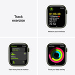 ساعة Apple Watch Series 7 (GPS + Cellular) مقاس 45 مم – هيكل ألومنيوم أخضر مع سوار رياضي Clover