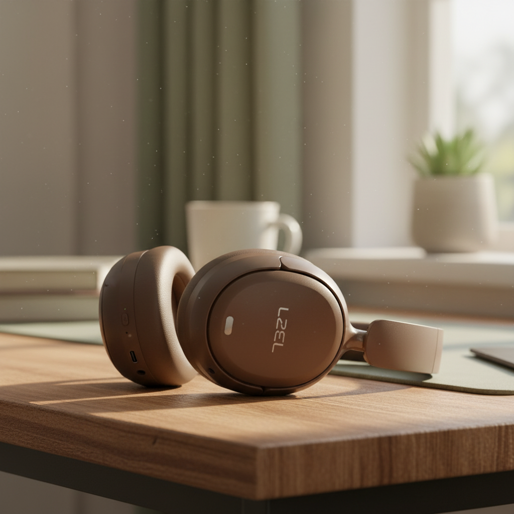 LZEL Sonique Pulse Wireless Stereo Headphones | Dark Brown