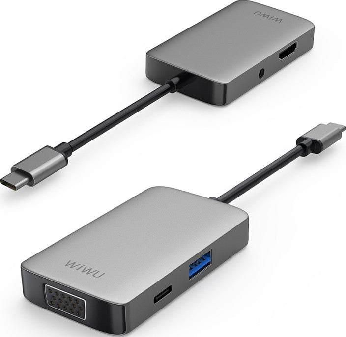 WIWU ALPHA 5IN1 USB-C HUB GRAY