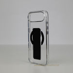 Asli Global MagTrox Gravitas Transparent MagSafe Case with Leather Grip for iPhone Air| Black