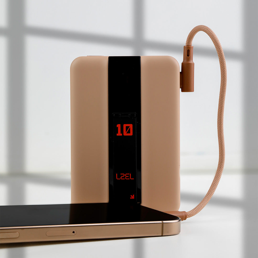LZEL ZenoFlex MaxCharge 10000mAh Wireless Charging Power Bank – 20W Wired Output / 18W Input (15W Wireless)
