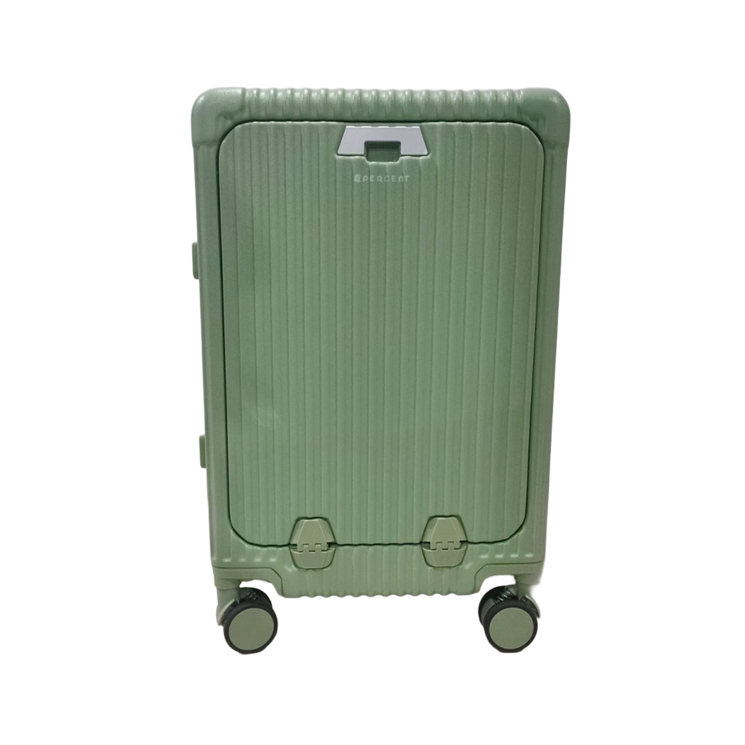 90 Percent 4 Wheels ABS Aluminum Frame 20 Inch Suitcase | Green