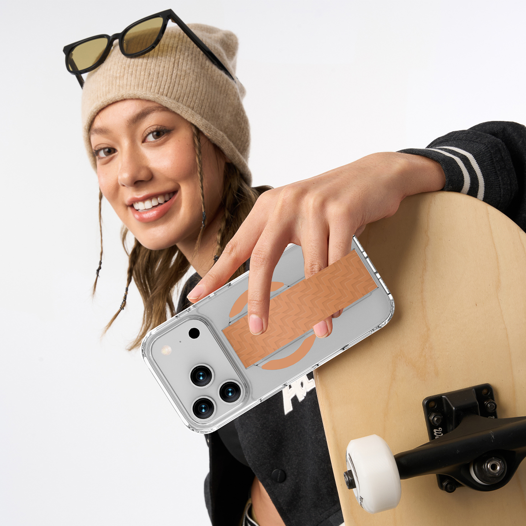 LZEL Magnexa Grip Case for iPhone 17 Pro Max | Papaya