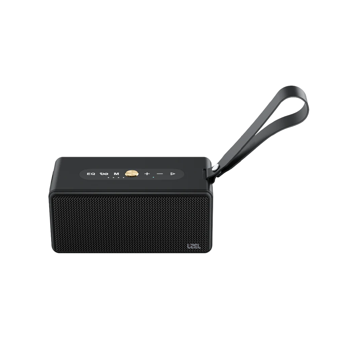 سماعة لاسلكية فاخرة LZEL Aquilasonus Xs مع صوت عميق – بلوتوث 5.4 – شحن سريع – بطارية 4000 مللي أمبير | أسود