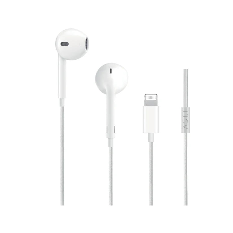 Asli Global SoundPods Mono Double Earphone with Lightning Connector, 1.2m