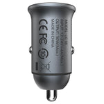 شاحن سيارة مومكس موڤ 30 واط ثنائي المنافذ | رمادي