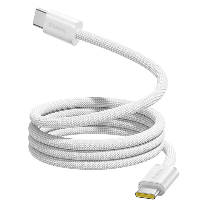 كيبل Baseus Dynamic 4 Pro مغناطيسي للشحن السريع USB-C إلى USB-C بقوة 100 واط بطول 1 متر | أبيض