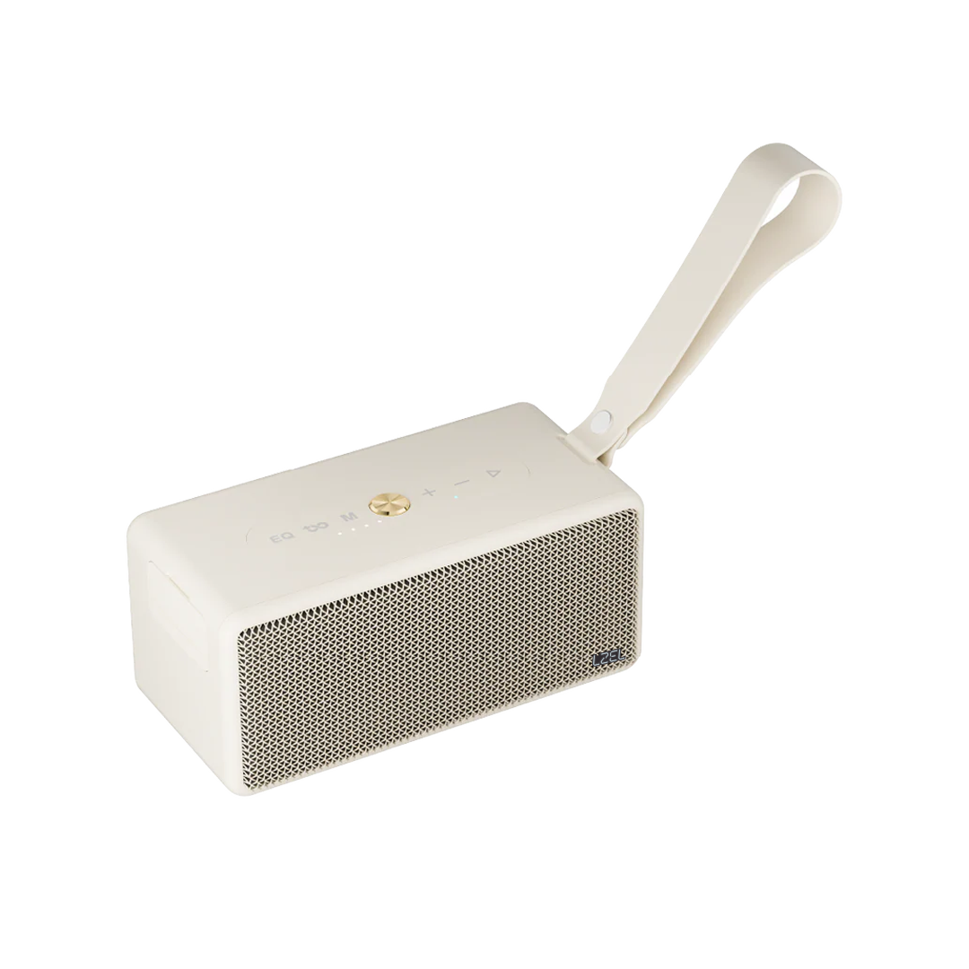 سماعة لاسلكية فاخرة LZEL Aquilasonus Xs مع صوت عميق – بلوتوث 5.4 – شحن سريع – بطارية 4000 مللي أمبير | بيج