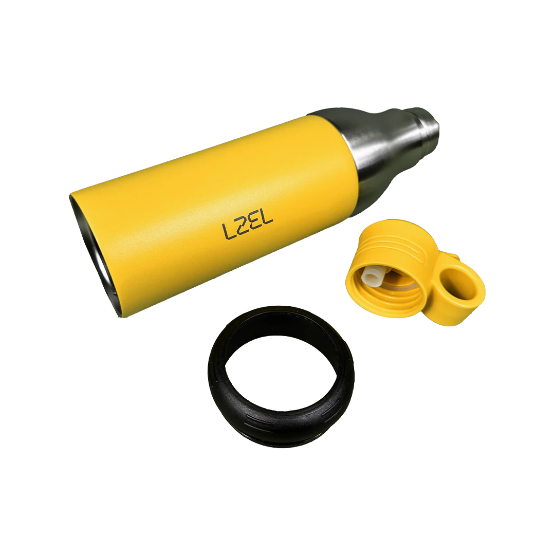 LZEL Natura Elva Vacuum Bottle Dual 400 mL + 400 mL | Yellow Aluminum