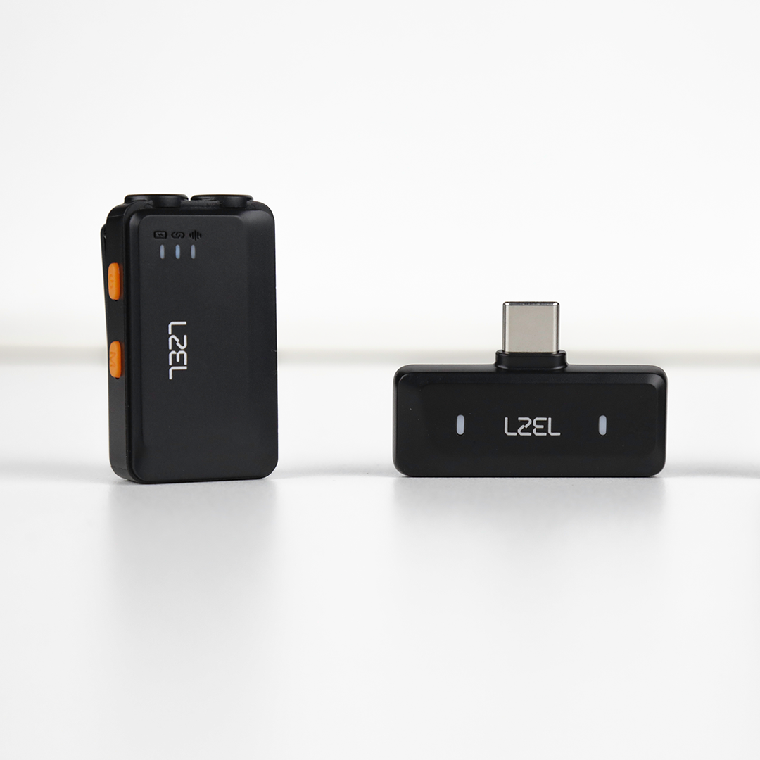 LZEL 2.4 GHz Wireless Microphone – Portable, AI Noise Reduction, 48 kHz High-Fidelity Audio