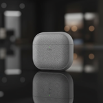 LZEL Airpods 4 Aurum Guard Premium TPU Leather Case | Gray