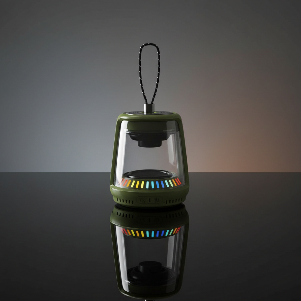 LZEL Aquilasonus Lamp Compact Waterproof Bluetooth Speaker With Dynamic RGB Lights | Green