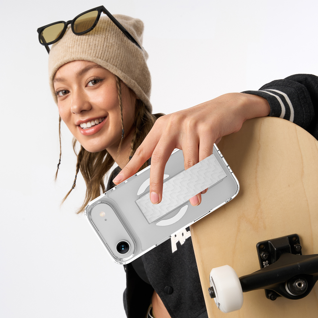 LZEL Magnexa Grip Case for iPhone Air | White