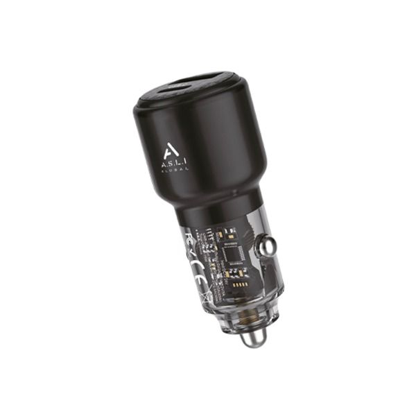 Asli Global 75W Car Charger PD - 2USB - LED Display