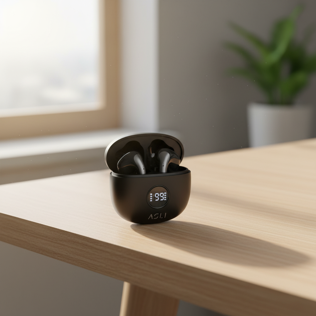 Asli Global EchoPods Pro TWS Bluetooth Earbuds with Touch Control IPX4 | Black