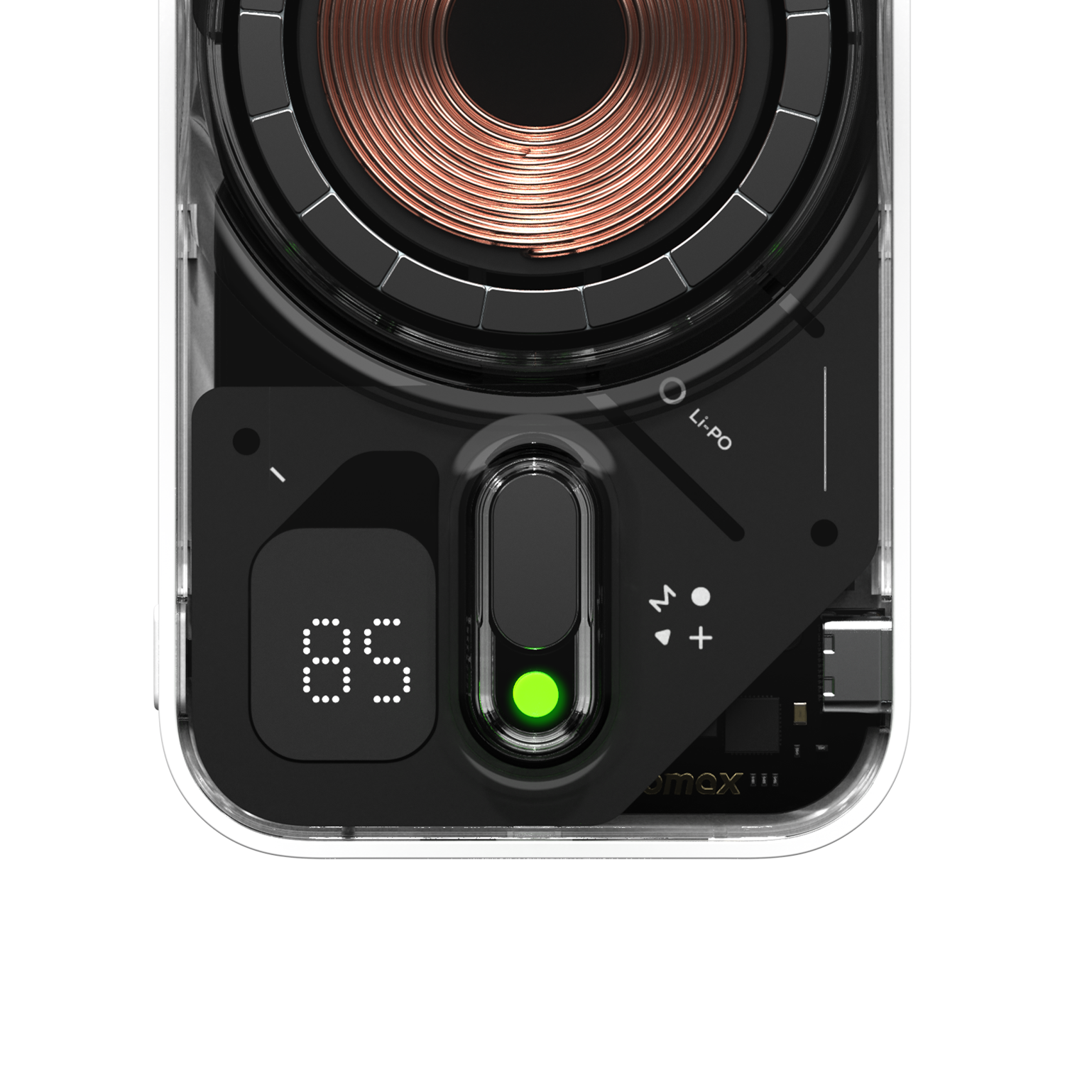 موماكس بطارية شحن متنقلة لاسلكية  1-Power Flow  مغناطيسي 10000 مللي أمبير