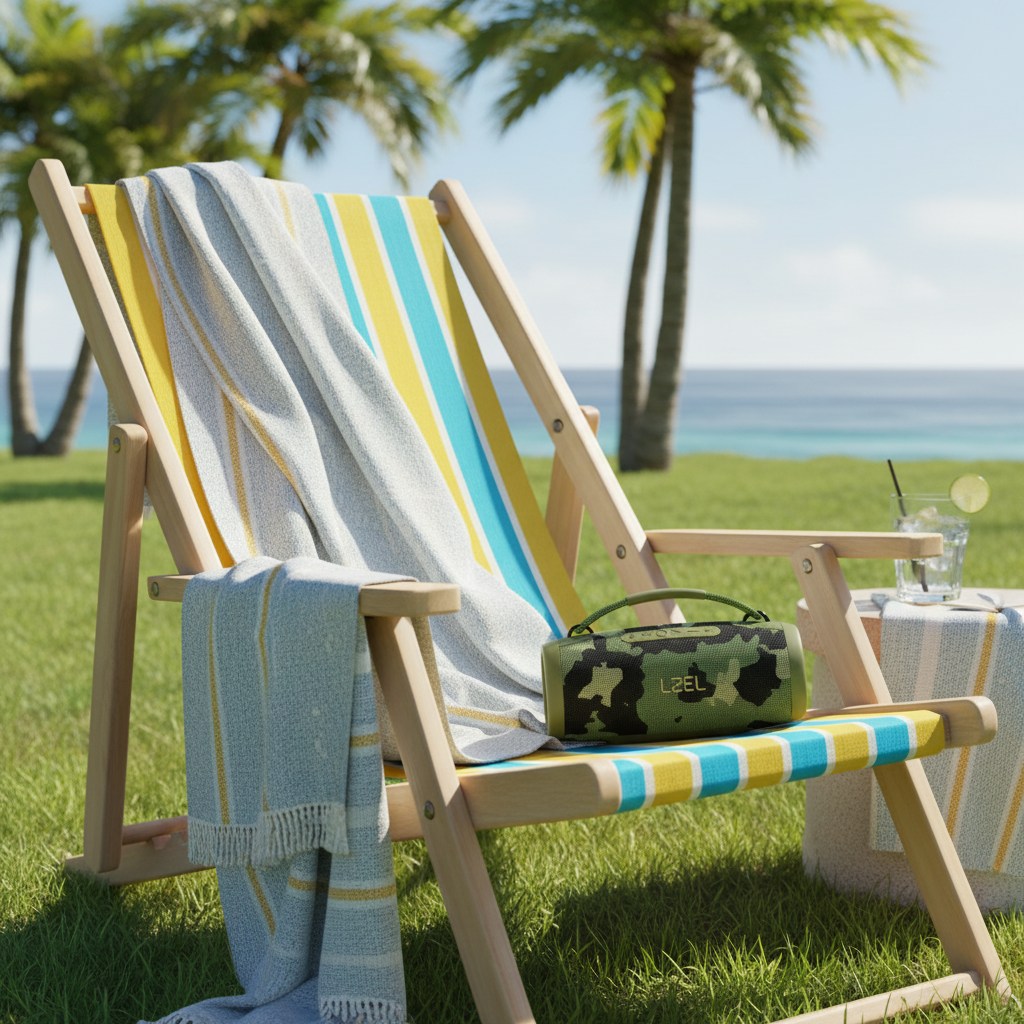 LZEL Aquilasonus Pro Portable Waterproof Bluetooth Speaker With RGB Lights | camouflage