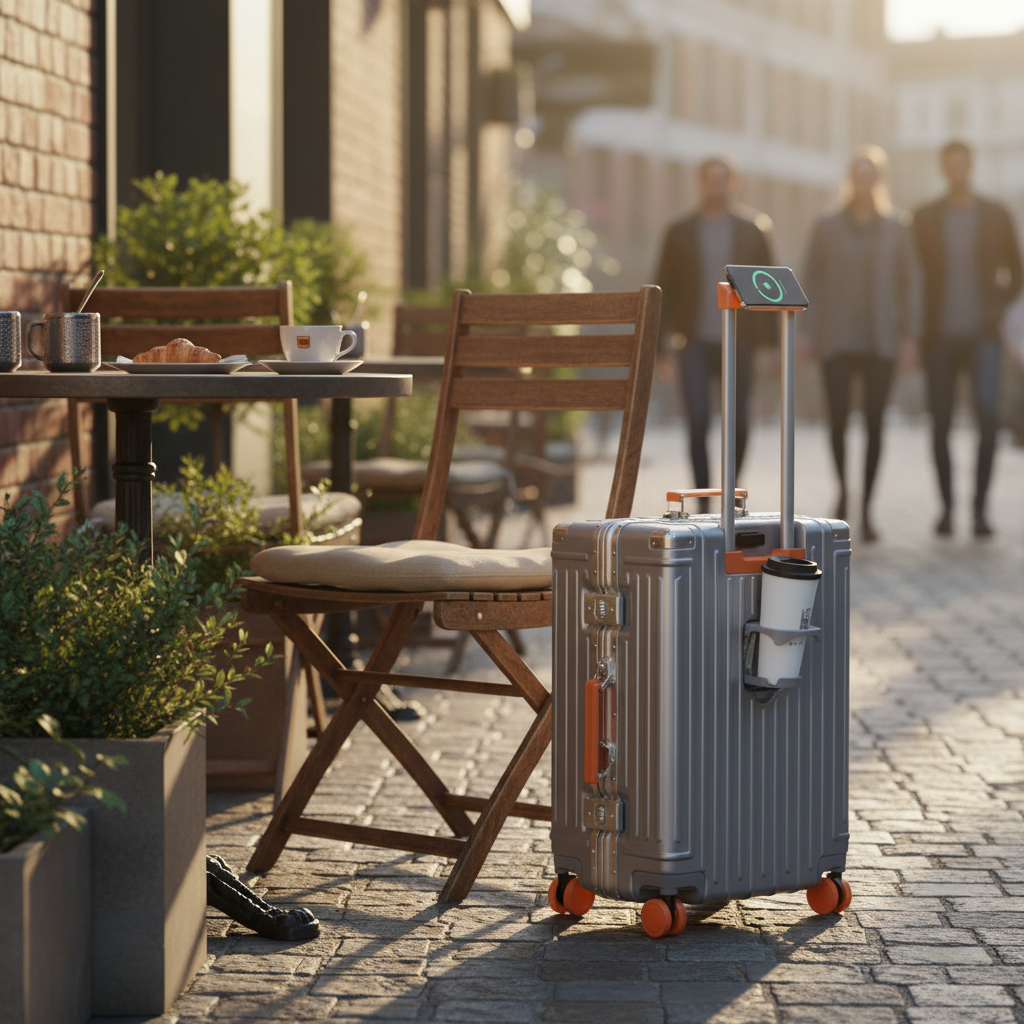 Trolly ABS Suitcase 4 Wheels 26 Inch | Silver