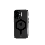 LZEL iPhone 16 Plus Mag Hexa Defender Clear Square MagSafe Case | Black