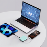 LZEL PrimeBrio 5K Mini PD Power Bank – 5000mAh, 20W, Built-in Type-C Cable | Light Green