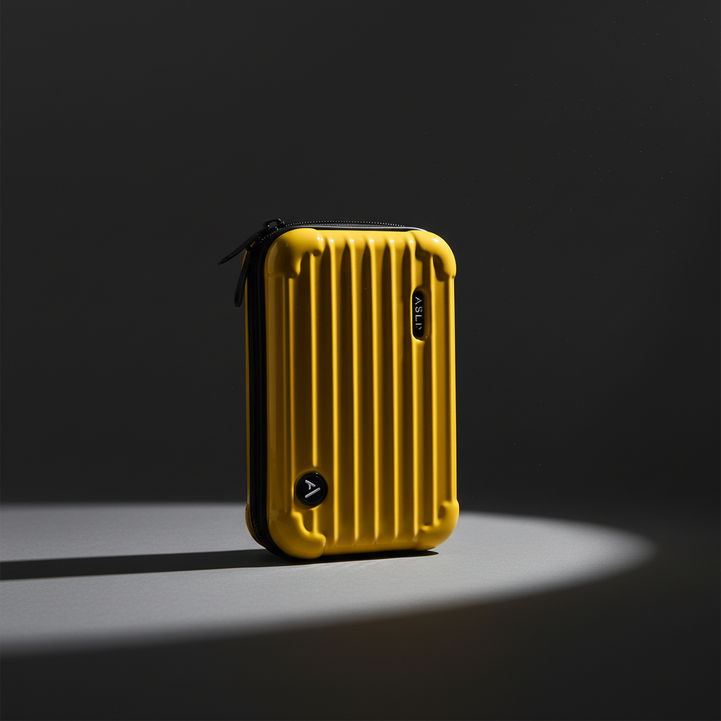 Asli Global Hard Shell Amenity Case Travel Bag |Yellow