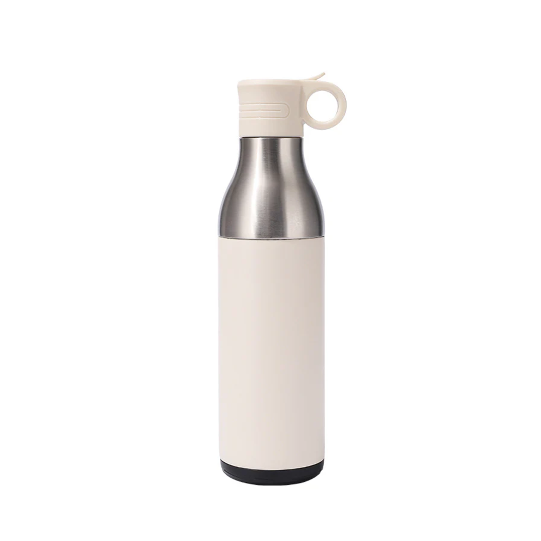 LZEL Natura Elva Vacuum Bottle Dual 400 mL + 400 mL | White Aluminum