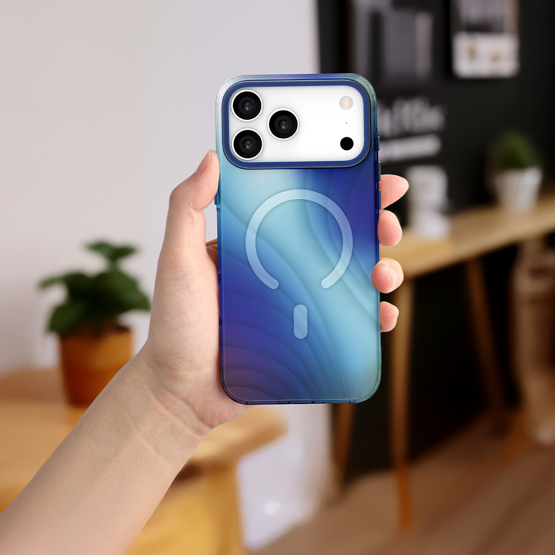 كڤر حماية LZEL MagFluxo Craft لهاتف iPhone 17 Pro | بنفسجي أزرق