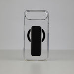 Asli Global MagTrox Gravitas Transparent MagSafe Case with Leather Grip for iPhone Air| Black