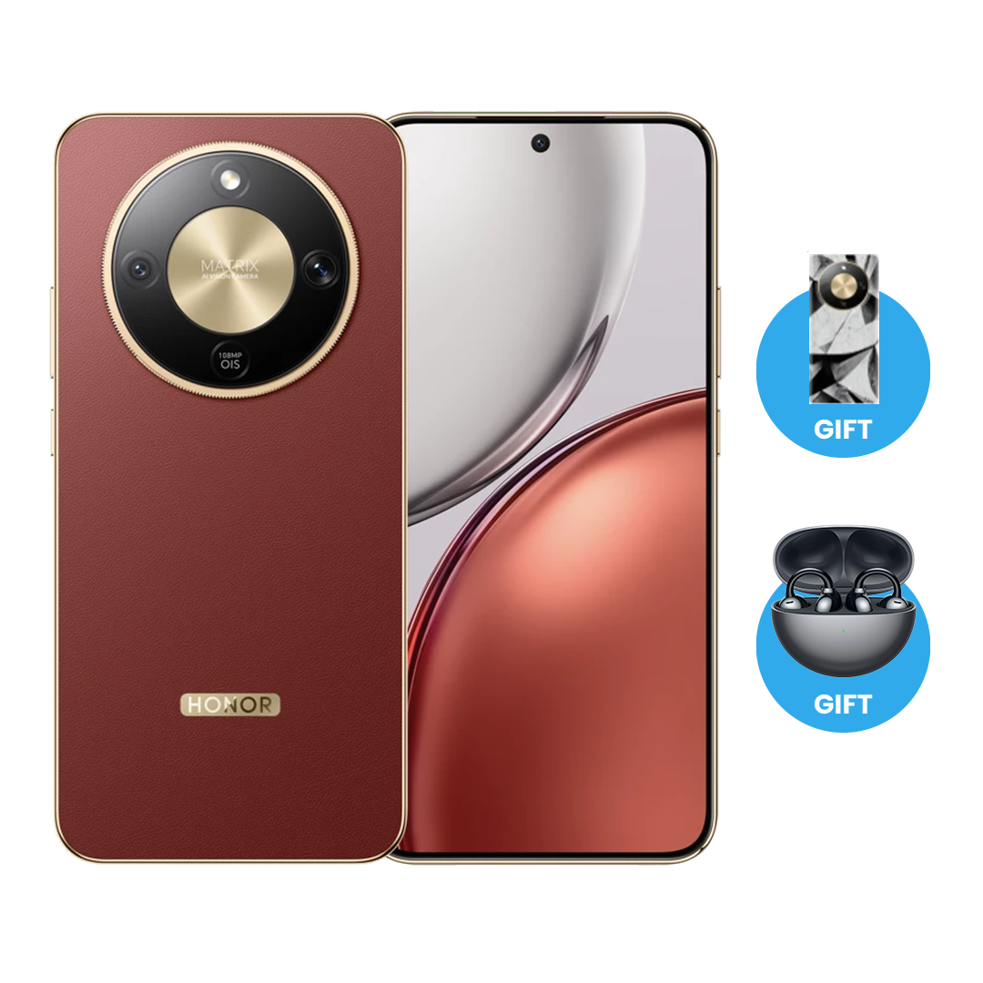 هاتف Honor X9D - مساحة 256GB - رام 12GB مع الهدايا المجانية (سماعة Honor FreeClip + كفر حماية + خدمة VIP)  | بني