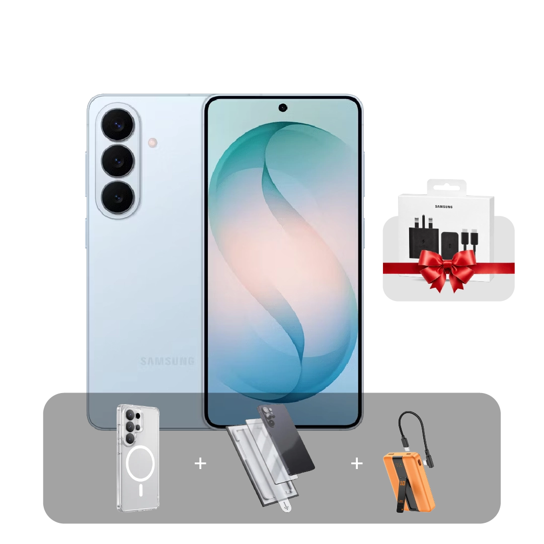 سامسونج S26+ 5G، شاشة 6.7 بوصة، 12 جيجابايت، 256 جيجابايت + عرض الباندل | أزرق