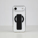 Asli Global MagTrox Gravitas Transparent MagSafe Case with Leather Grip for iPhone Air| Black