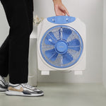 Geepas 12" Box Fan-High Performance with 3-Speed Controls and Strong Blades/ Efficient Cooling and Wind, 60 Minute Timer, 50W Motor
