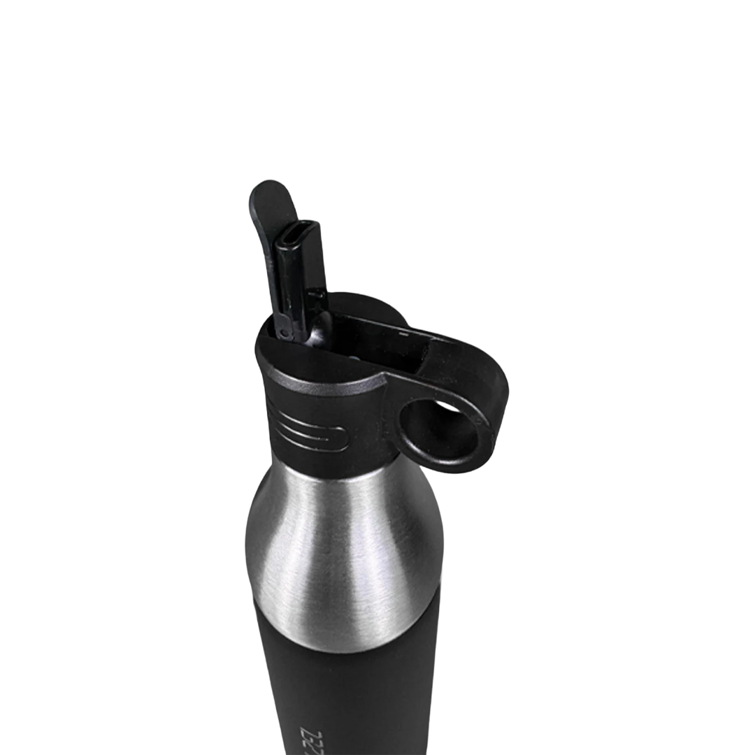 LZEL Natura Elva Vacuum Bottle Dual 400 mL + 400 mL | Black Aluminum