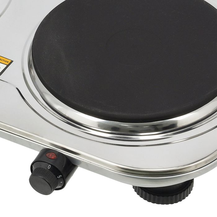 Geepas Double Hot Plate – 2500W, Dual Solid Plates, Adjustable Temp, Auto Thermostat, Overheat Protection