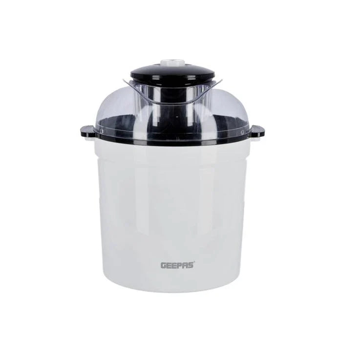 Geepas Ice Cream Maker Machine | BPA-Free, Makes Delicious Soft Ice Cream, Gelato, Frozen Yogurt & Sorbet, Easy-to-Clean Aluminum Bowl, 1.5QT